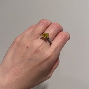 NWT Diamonique Fancy Yellow Diamond Ring